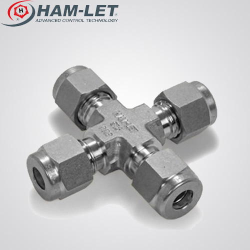 Compression Tube Fitting 4 Way Cross 1/2 Tube OD Stainless Steel