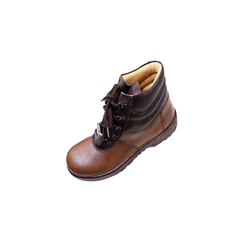 Warrior Brown Leather Safety Shoes-7198-02